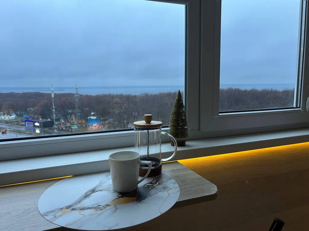 Студия с видом на Волгу на 10 этаже