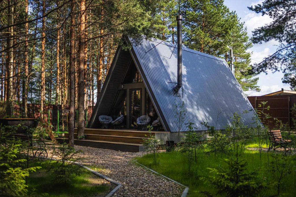 Коттедж Коттедж А-Фрейм грей — Павловский Посад