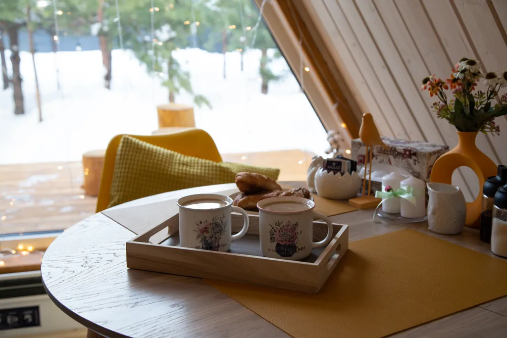 Уютный дом Aframe с банным чаном на дровах