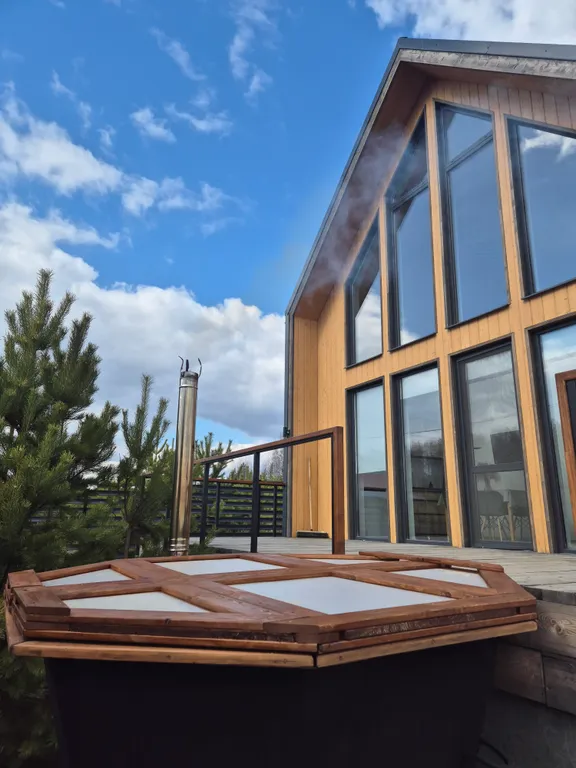 Коттедж Барнхаус в кадниково. Баня и чан — аренда посуточно в Сысерть