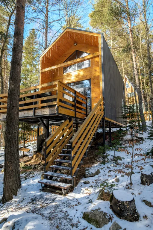 Коттедж Барнхаус III с видом на хвойный лес — Архыз