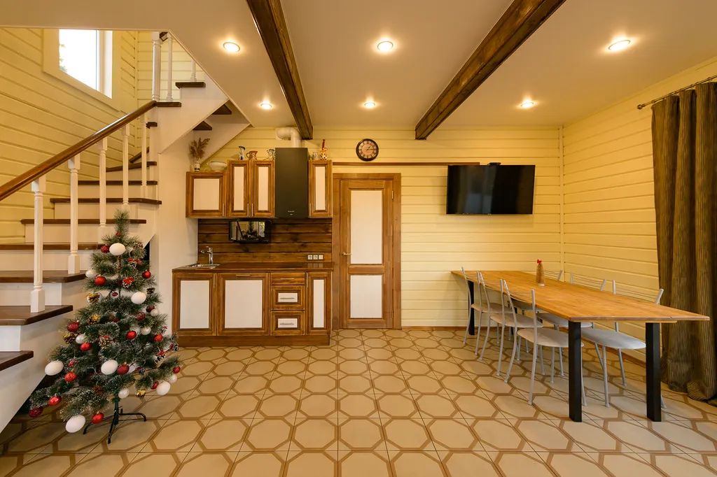 Брусничный коттедж с сауной и банным чаном