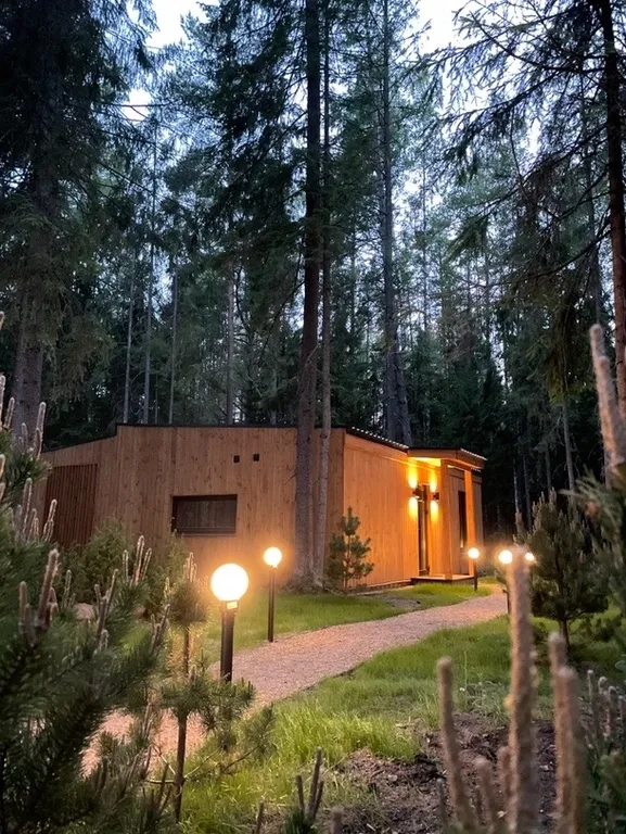 Коттедж Домик в лесу у озера для семейного отдыха — Турбаза Чайка