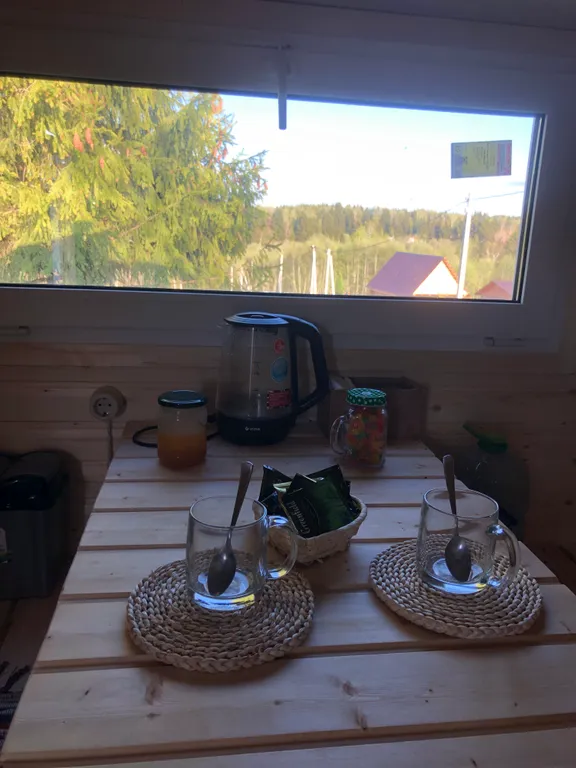 Дом A-frame с баней и чаном