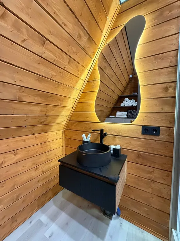 Дом A-Frame с купелью для Вашего уютного отдыха