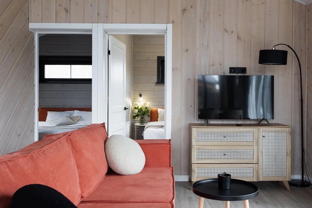 Коттедж Панорамный дом среди зимнего леса рядом с озером — Семеновское