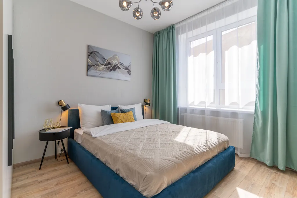 Квартира Квартира Нежная евродвушка в мятных тонах — Екатеринбург