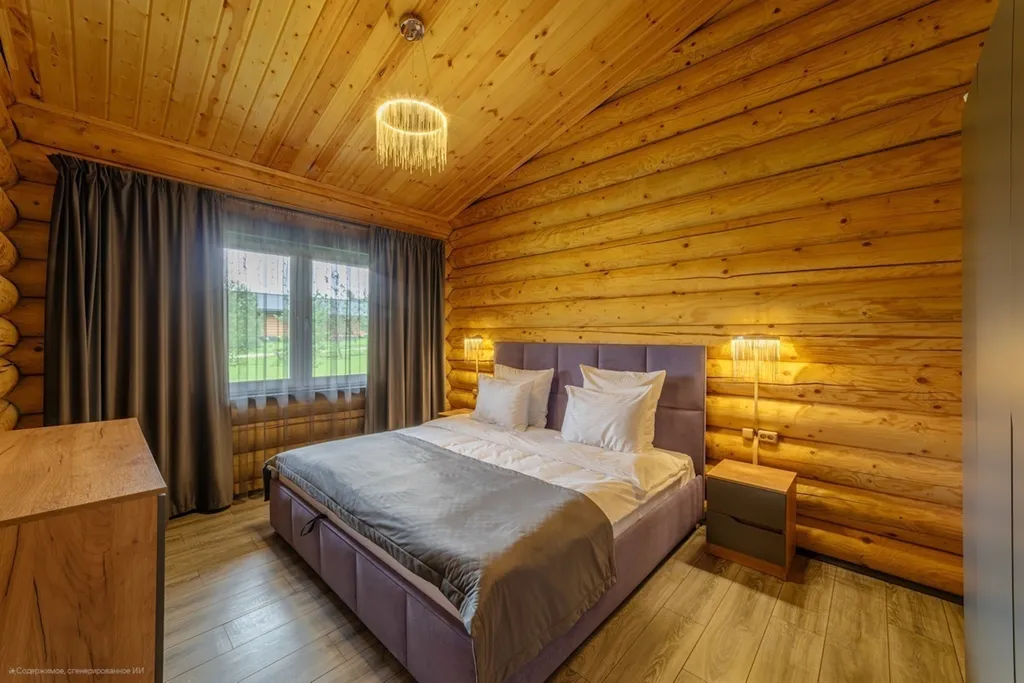 Уютный дом на берегу большого озера