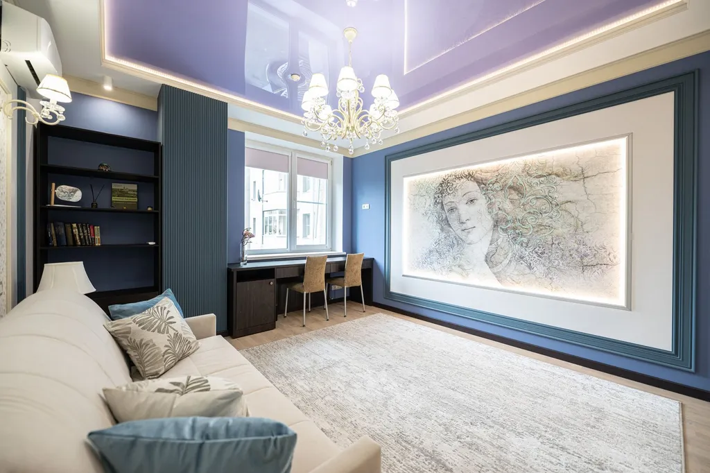 Большая квартира с кондиционерами и камином