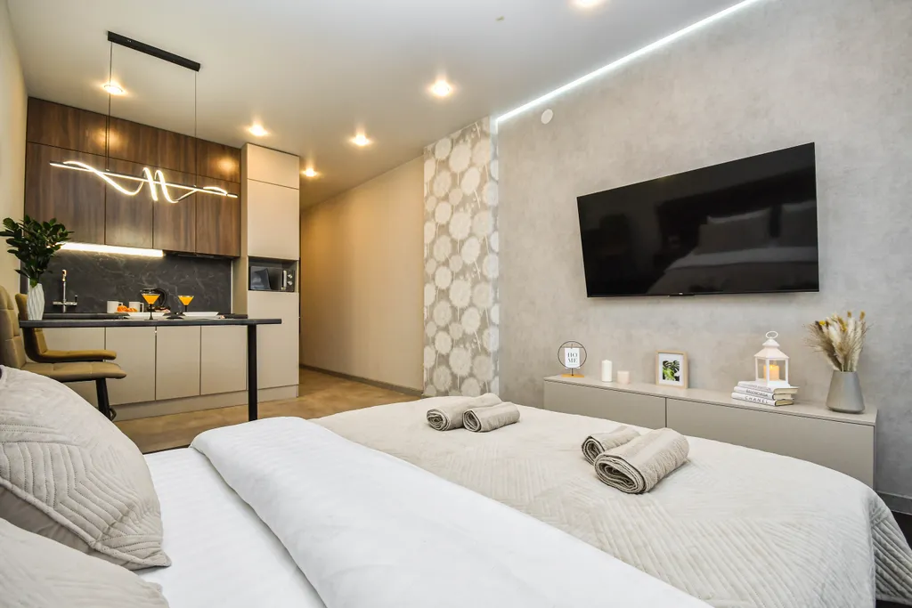 Квартира Квартира Стильная студия в центре Взлетки возле Кристалл арены — Красноярск