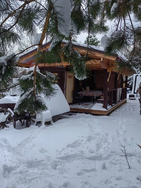 Красивый дом с камином на берегу живописной реки