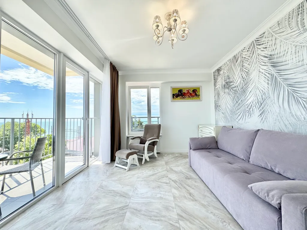 Двухкомнатная квартира с прямым видом на море