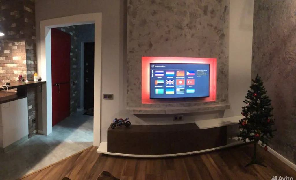 Студия с дизайнерским ремонтом