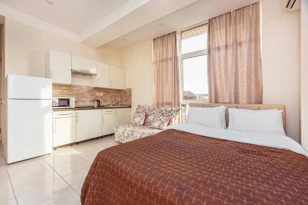 Уютная квaртиpа в Сириусе с пpeкрacным видoм на зeлeнь