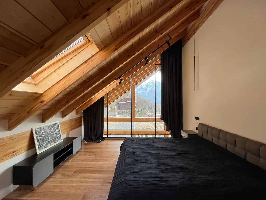 Дом с панорамным видом на четыре вершины в тихом месте