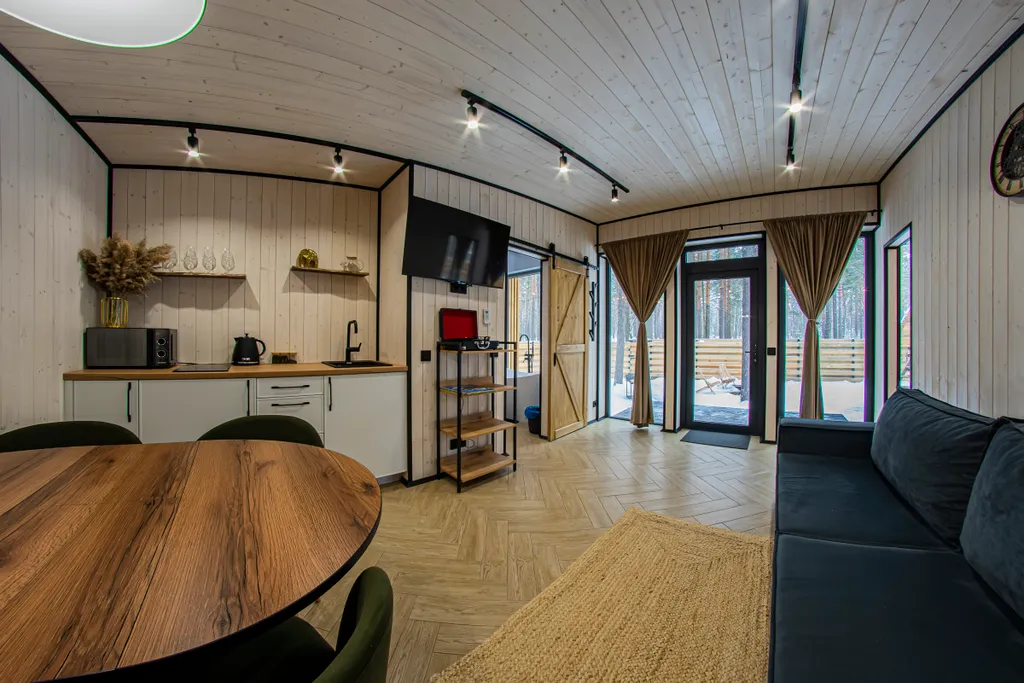 Вилла в Сосновом лесу с чаном и баней