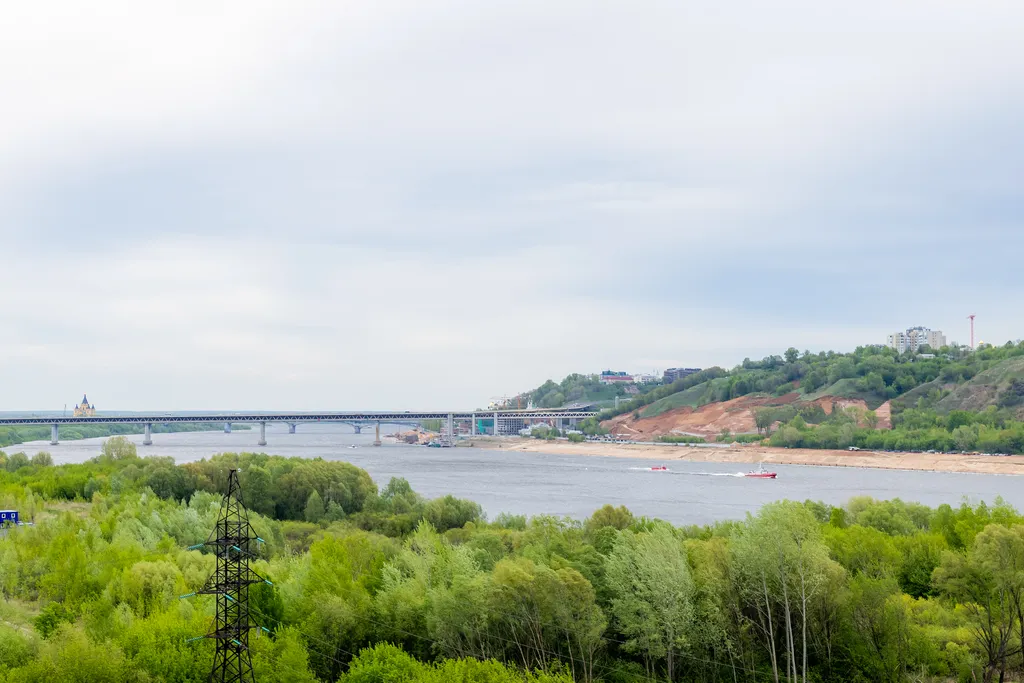 Квартира Однокомнатная квартира в центре города с прекрасными видами на Оку — Нижний Новгород