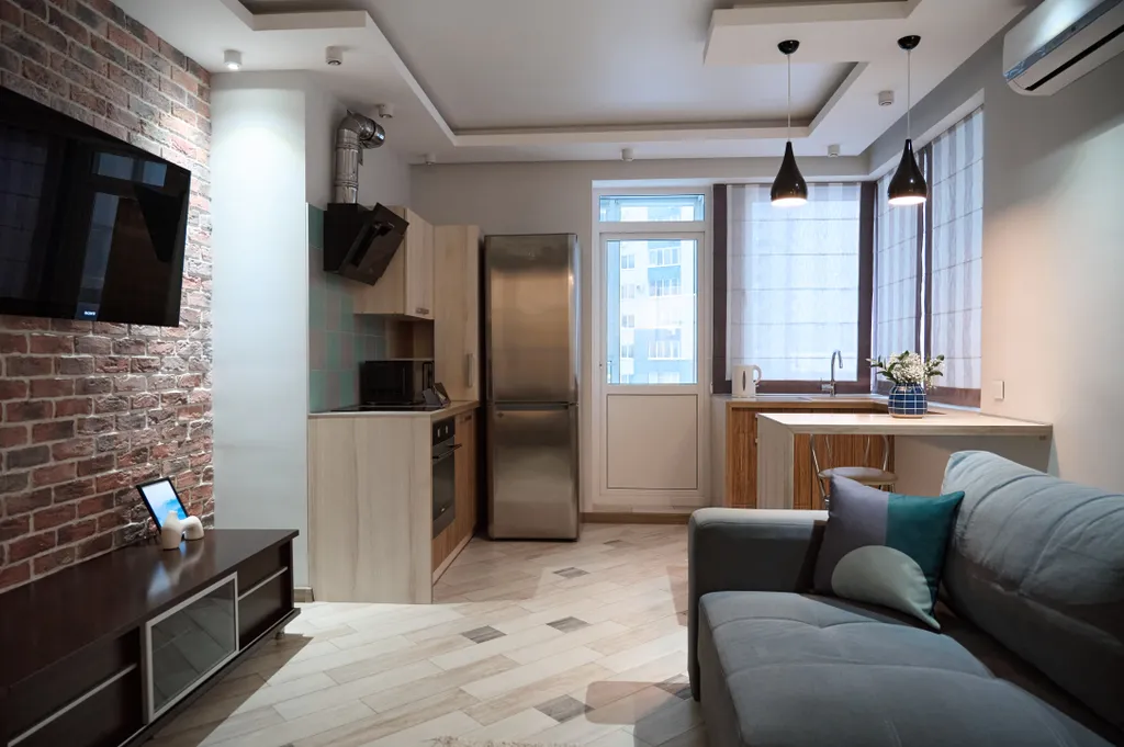 Стильная квартира-студия у Волги в ЖК Бриг