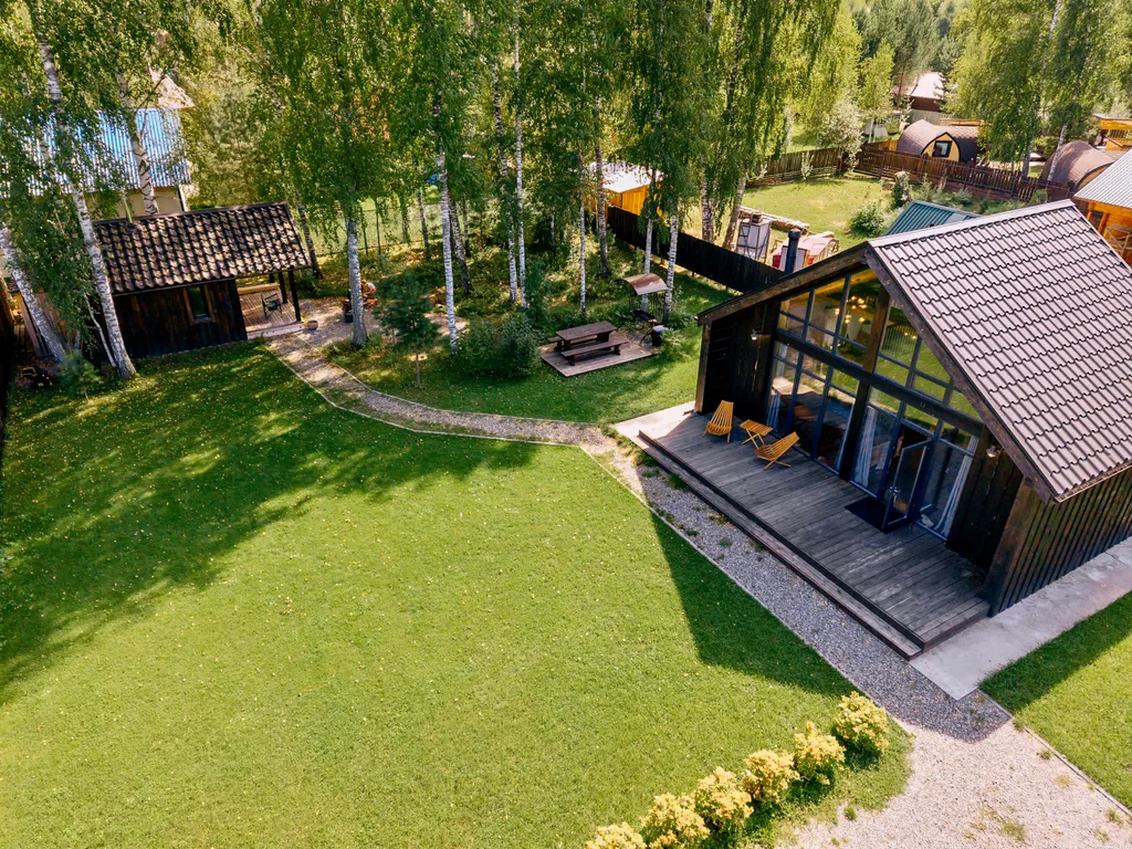 Дом-шале с печью-камином