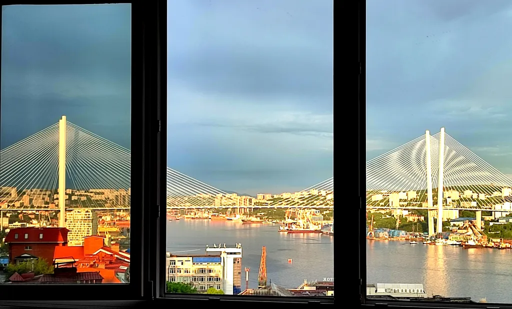 Шикарная квартира с видом на Золотой и Русский мост — аренда посуточно в Владивосток