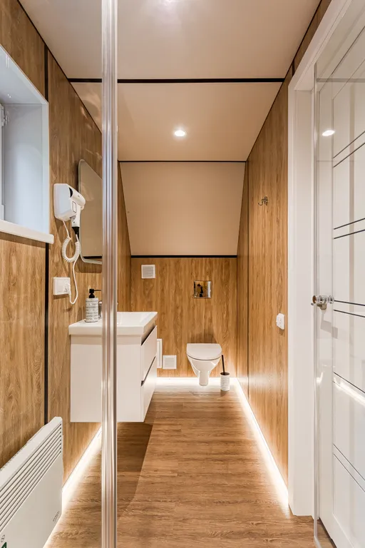 Коттедж А-фрейм шалаш с террасой — Рождествено