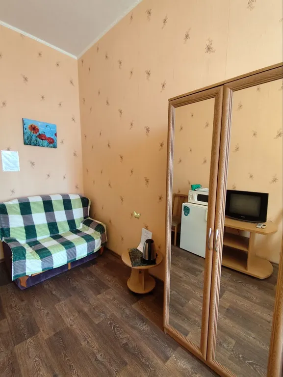 Трехместный номер с 2  кроватями и диваном. Стандарт с видом на море.