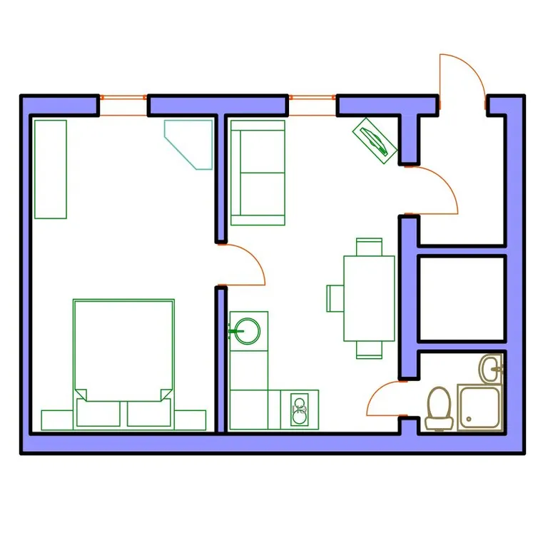 Апартамент двухкомнатный номер 4