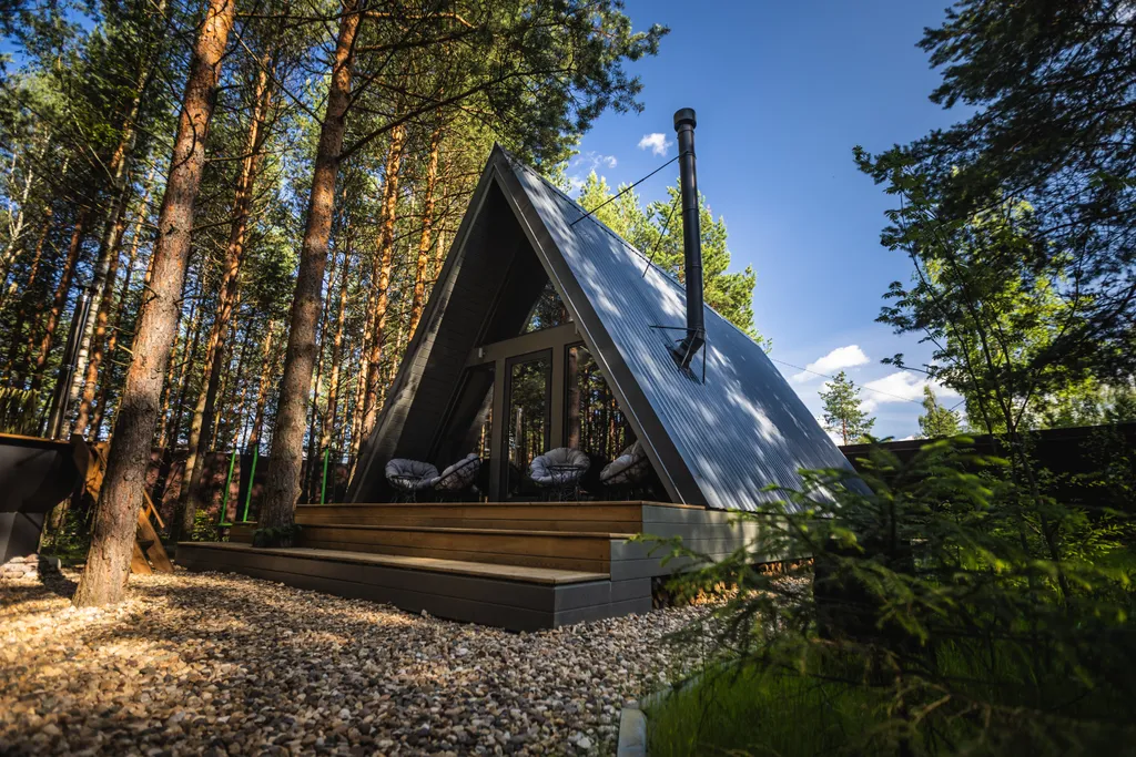 Коттедж Коттедж А-Фрейм грей — Павловский Посад