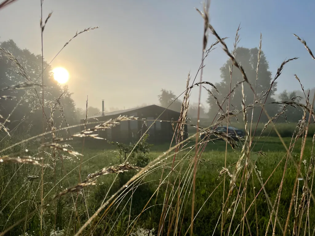 Уютный домик с панорамным остеклением недалеко от Пушкинских гор