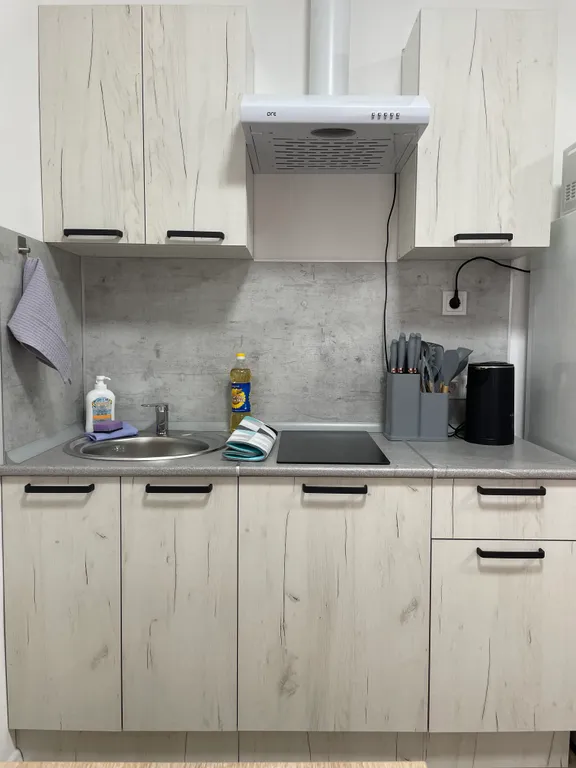 Современная студия с двухспальной кроватью в Люберцах