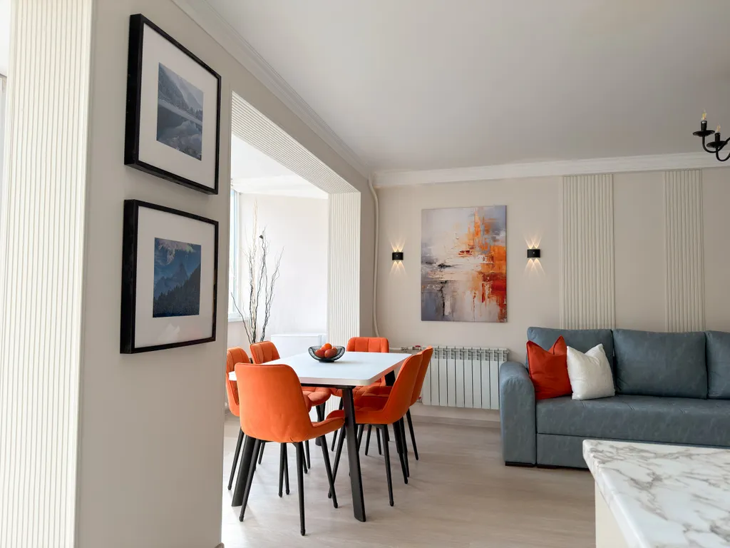 Дизайнерская квартира с видом на горы в центре Домбая