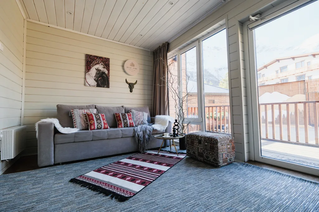 Домик в Приэльбрусья с баней на дровах и сибирским банным чаном