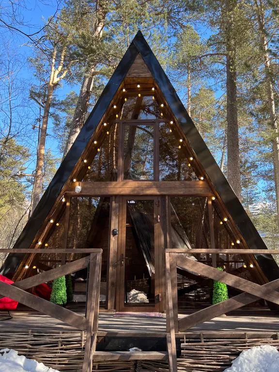 Коттедж Загородный домик a frame country house — аренда посуточно в Терскол