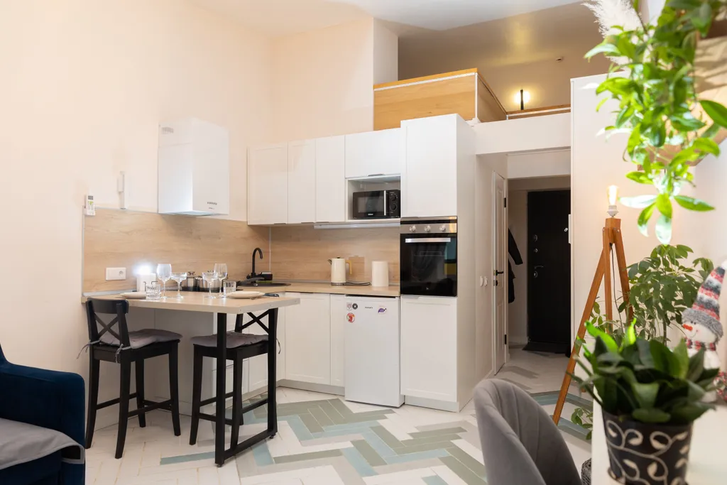 Квартира Квартира Уютная студия с дизайнерским ремонтом — Пушкин