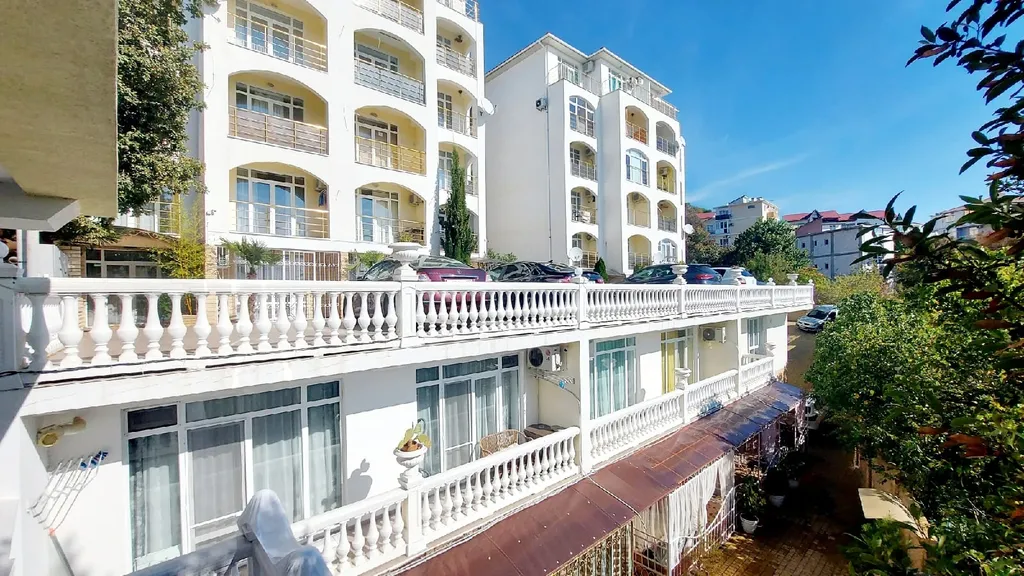 Квартира-студия в ЖК ВиллаДельМар с балконом и видом на море в Гаспре