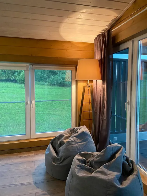 Дом из клееного бруса с панорамным видом