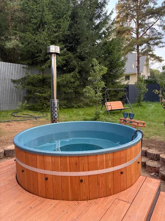 Коттедж Комфортный коттедж с сауной и купелью — Бугры