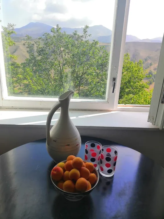 Уютная комната с видом на горы