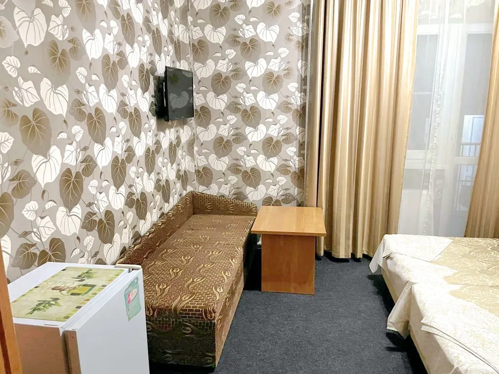 Трёхместный номер стандарт с балконом и видом во двор