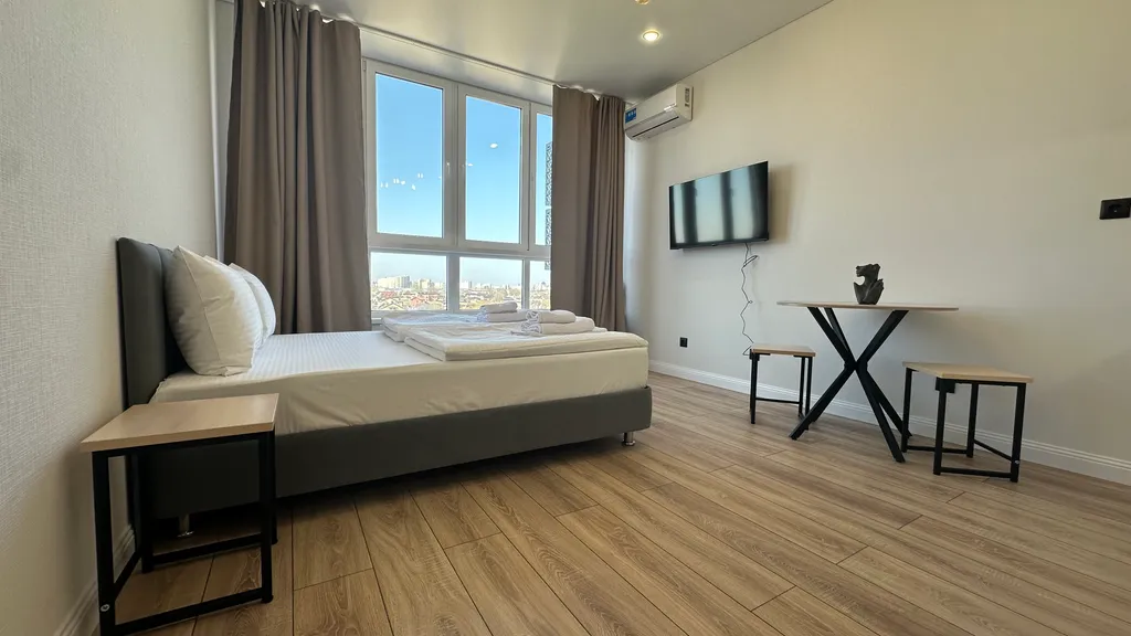 Квартира Квартира Уютная студия с панорамным видом на реку Кубань — Краснодар