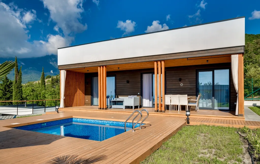 Уютные шале с бассейном и прекрасным видом