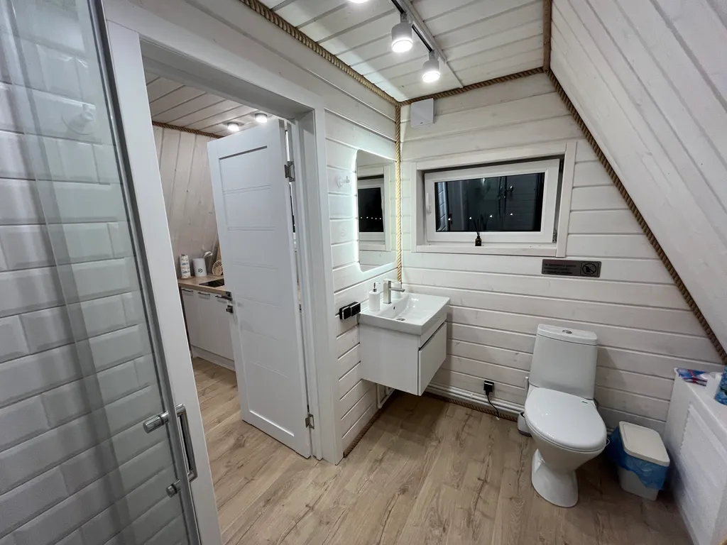 Уютный домик в стиле а-фрейм на оз. Волго