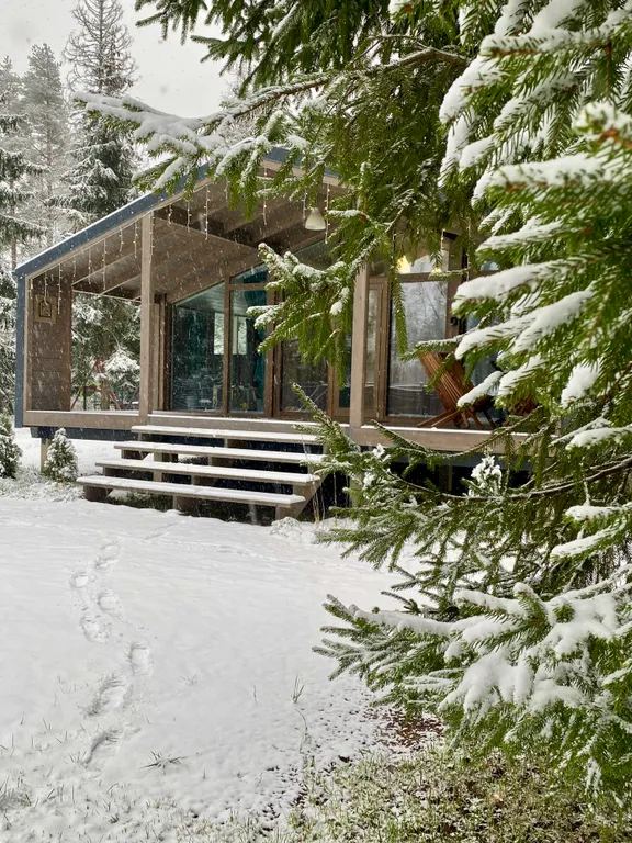 Коттедж Коттедж Уютный Барн с панорамным остеклением — Коробицыно