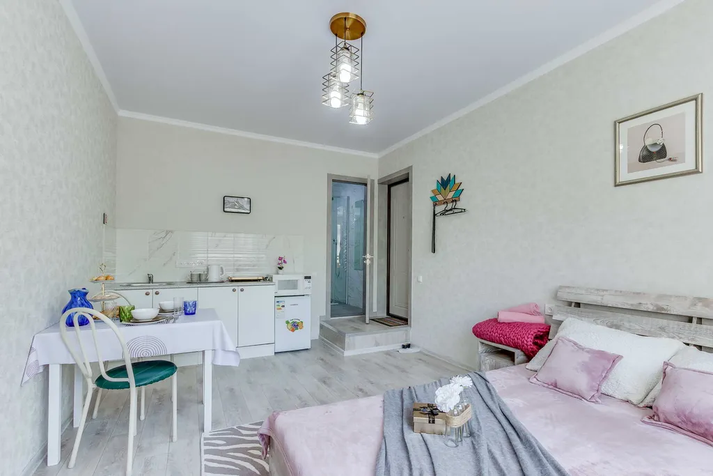 Уютная студия с мини-кухней и санузлом — комфорт