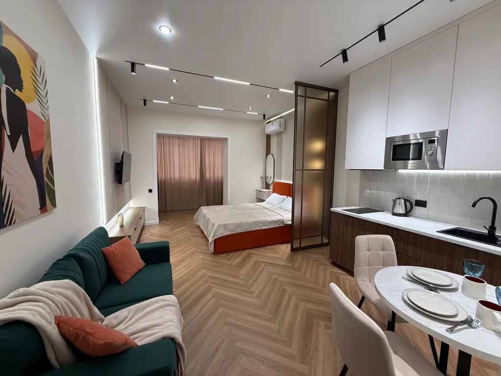 Апартаменты премиум класса в центре Алматы с дизайнерским ремонтом