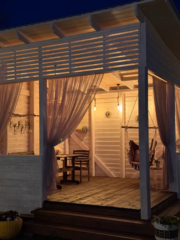 Уютный домик с банным чаном на территории