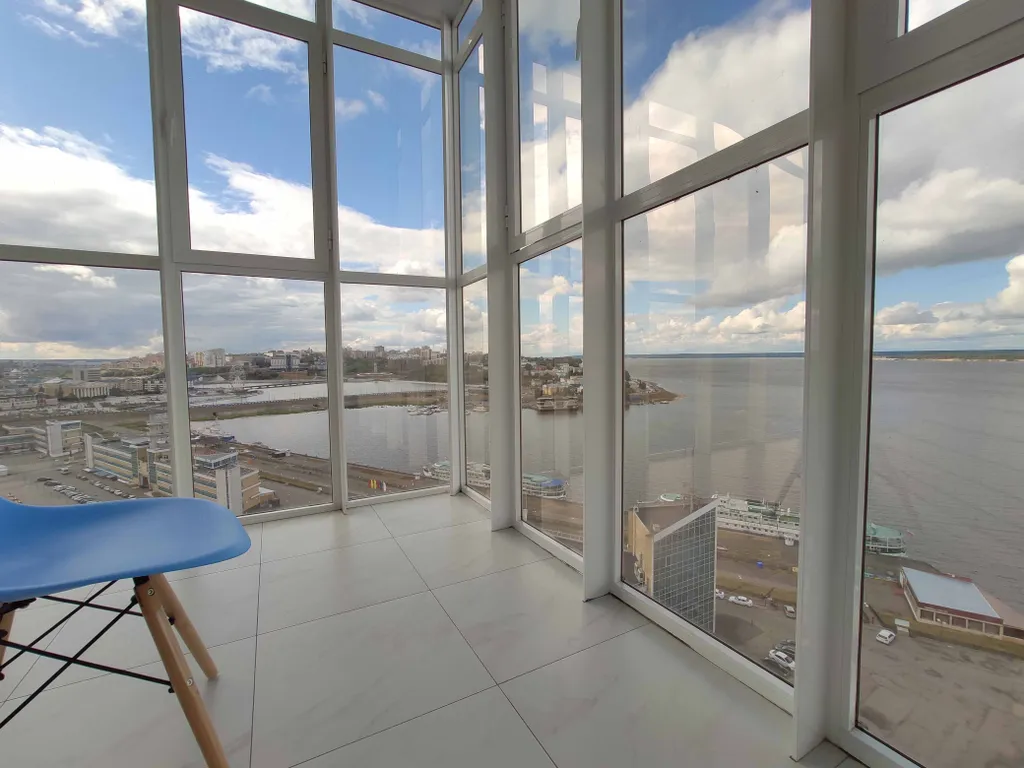 Квартира на берегу Волги с видом на залив и реку