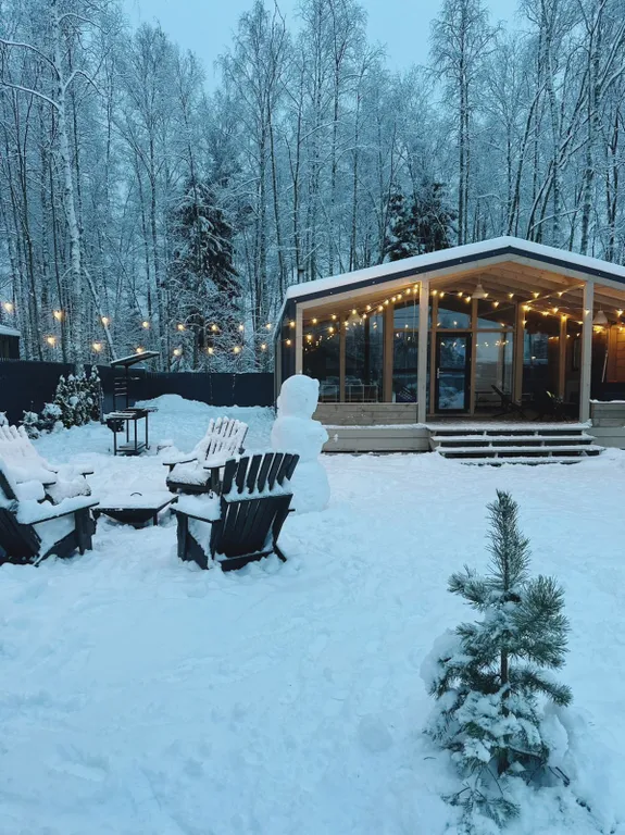 Дом Лахта с  баней на дровах