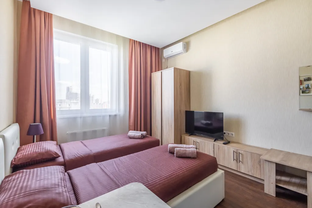 Квартира Апартаменты с двумя кроватями и кухней - на м. Беломорская. — Москва
