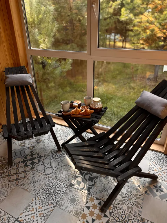 Панорамный дом с чаном под открытым небом и баней на дровах